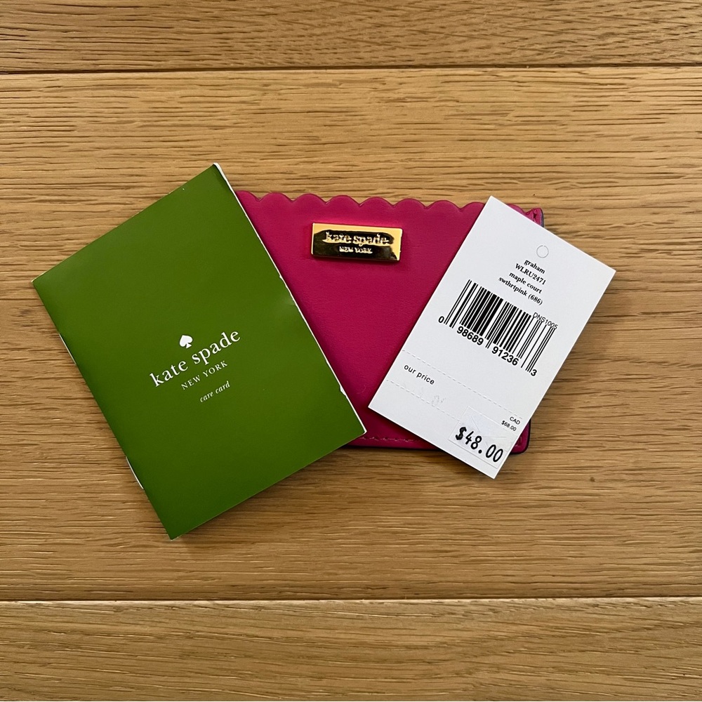 NWT Kate Spade Graham Maple Court Wallet Business Card Credit Card Case